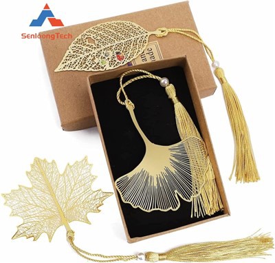 에칭 중공 꽃 북마크